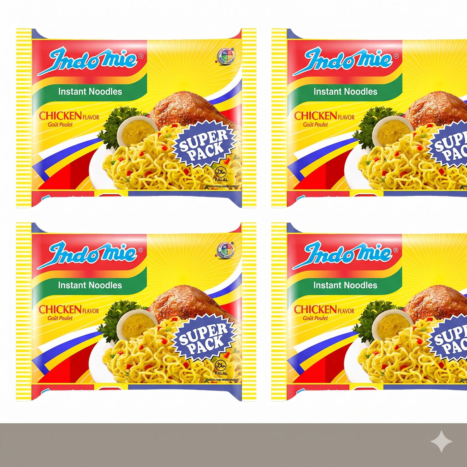 Indomie Instant Noodles — Pack of 4 (70g each)